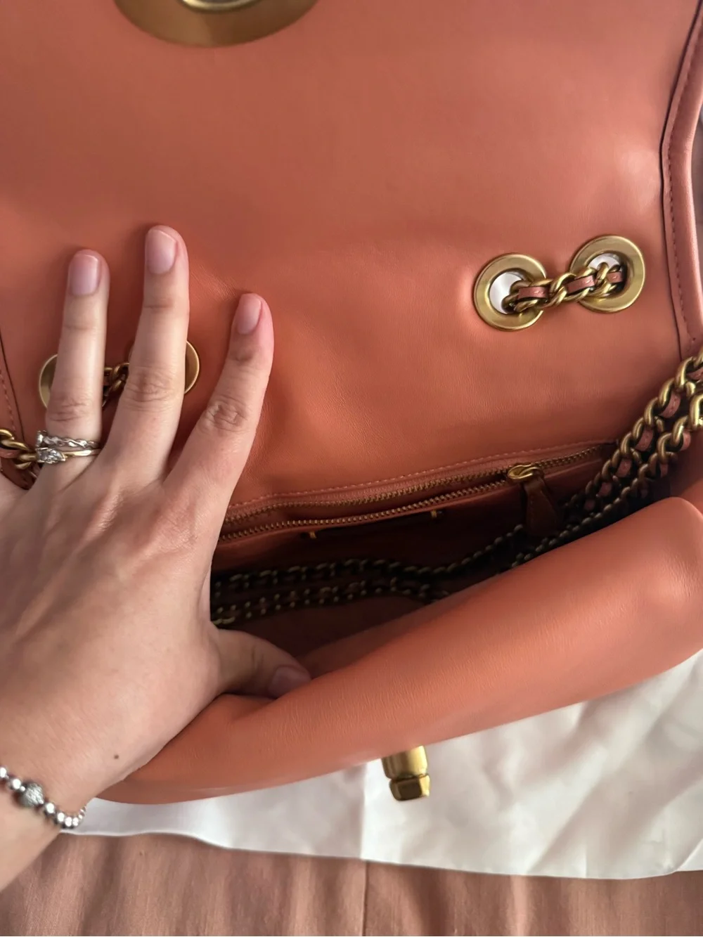 Coach quilted leather